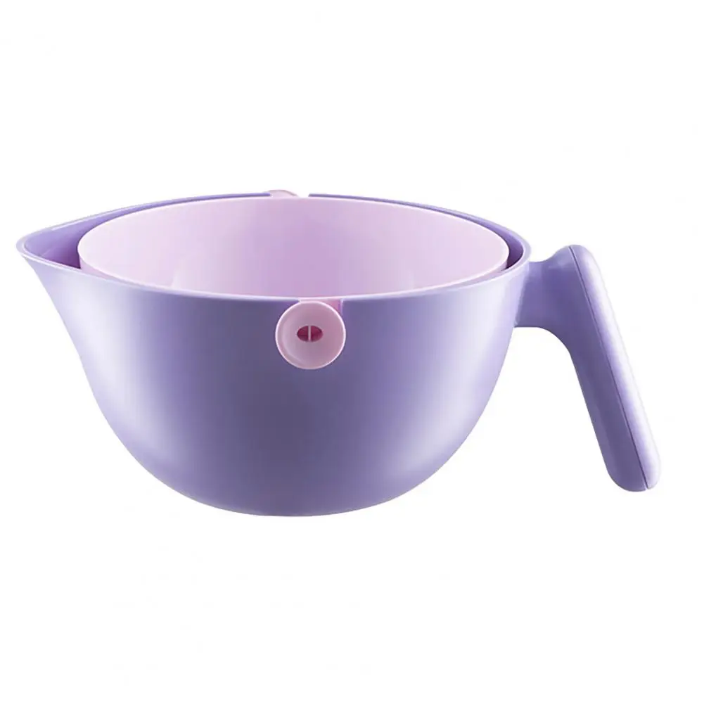 Корзина для мытья вращающаяся двухслойная сливная корзина с ручкой и ситечком