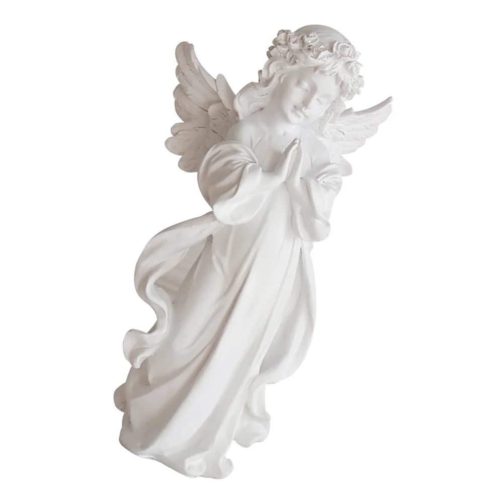 

1pc Angel Figurine Fine Good Unique Lovely Figurine Ornaments Resin Angel Girl Figurine Angel Resin Ornament