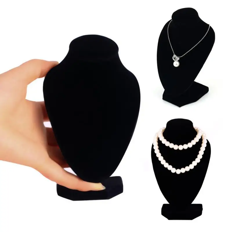 

Velvet Jewelry Storage Organizer Necklace Pendant Jewelry Display Bust Mannequin Stand Holder Rack Multifunction Jewelry Display