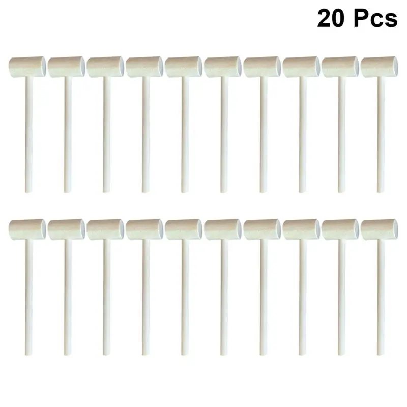 

20 шт. olid искусственная деревянная игрушка молоток креативная обучающая игрушка шоколадные торты инструменты для выпечки Круглый/Овальный