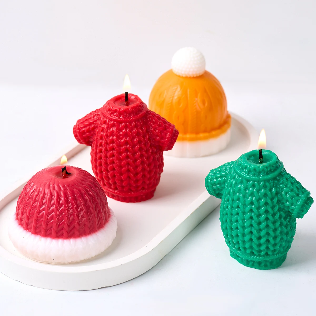 Силиконовая форма для вязаных свитеров и свечей рождественские украшения сделай