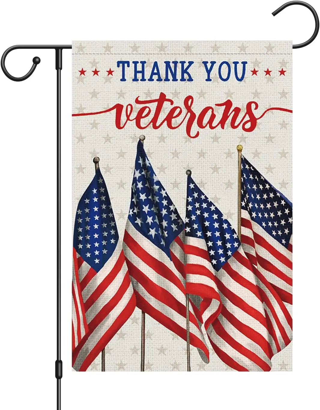 Садовый флаг Дню ветеранов Луизы Маэлиса 12x18 дюймов двухсторонние звезды и