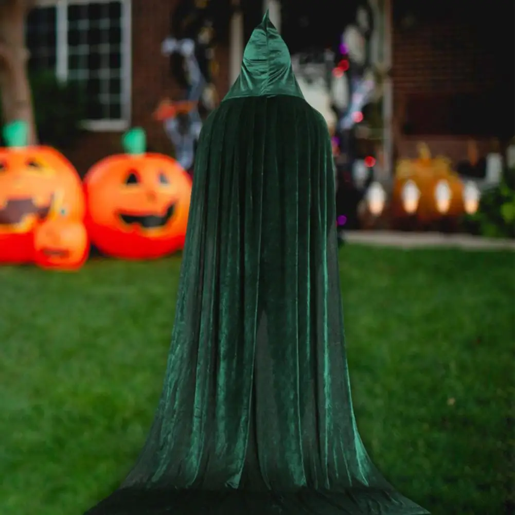 

Halloween Cape Super Soft With Hat Fine Texture Enhance Atmosphere Cloth Christmas Halloween Cloak Hooded Cosplay Cape
