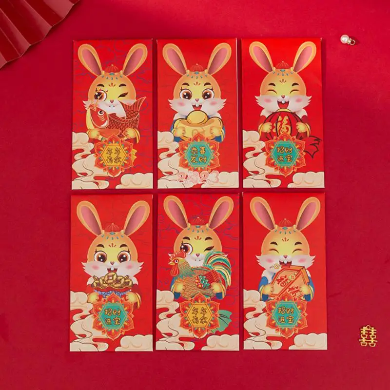 

Lucky Pocket Creative Classic 2023spring Festival Cartoon Rabbit Gift Decorations Red Envelope 2023 Chinese New Year Best Wish