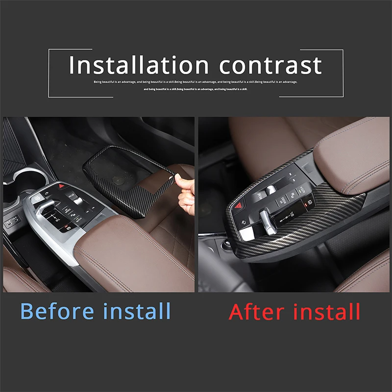 Фото Для BMW X1 IX1 U10 U11 2023-2024 ABS углеродное волокно автомобильная центральная панель управления декоративная рамка наклейка аксессуары для интерьера №4