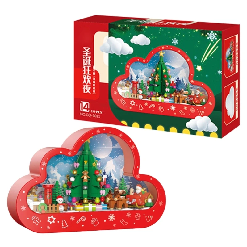 

Construction Building Set Christmas Castle Block Desktop Decor Girls Favor Gift 69HE