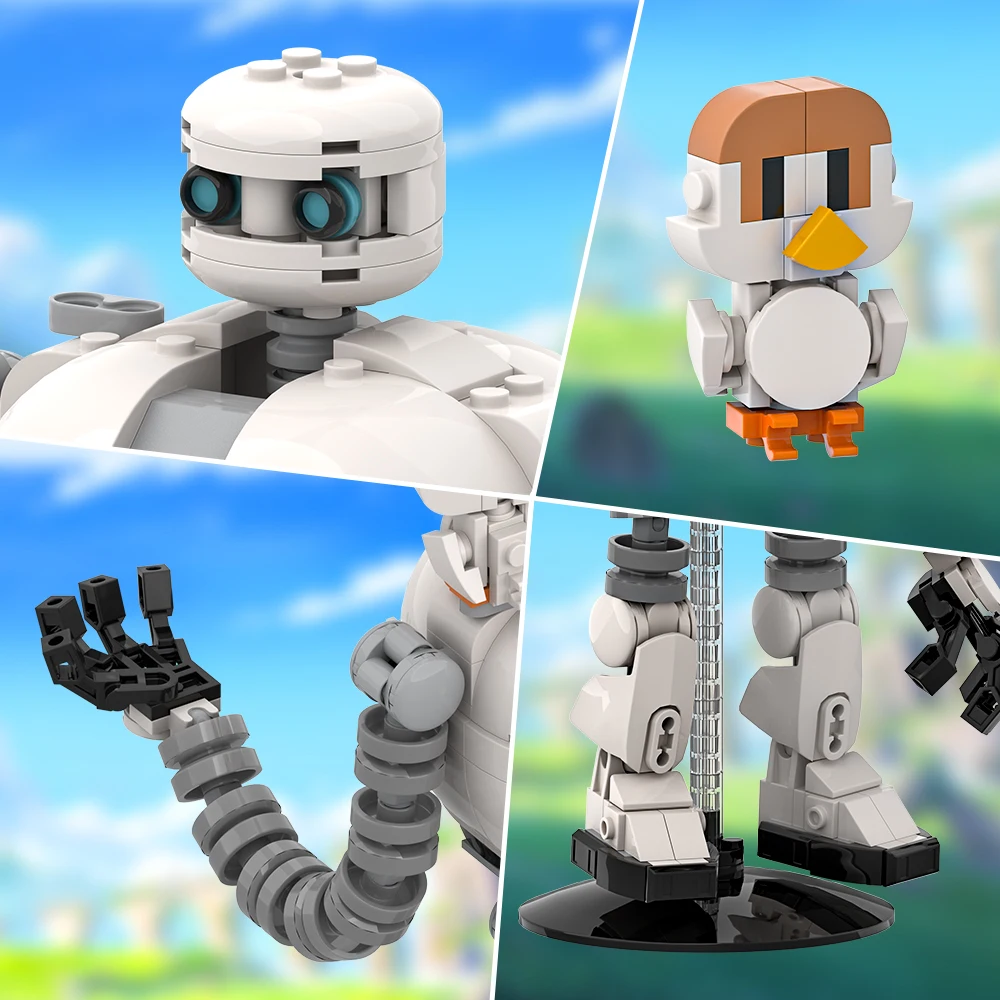 MOC дикий робот, строительные блоки, модель робота из фильма, фигурки Roz and Brightbill, кирпичи, игрушки для сборки своими руками, подарки на день рождения для детей (art.: 3920cb41546ce) - 3920cb41546ce