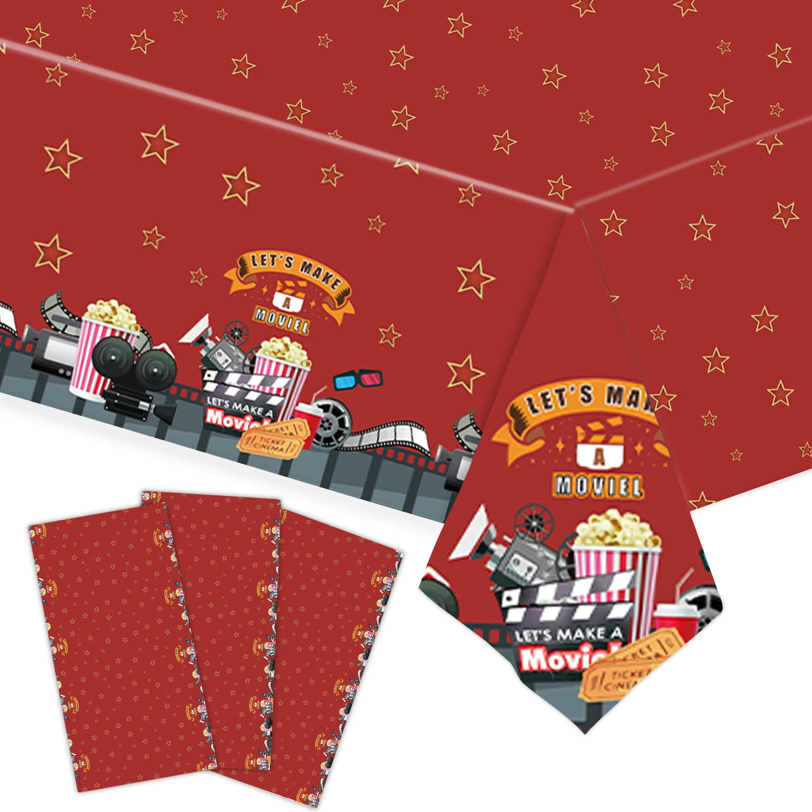 

Movie Night Disposable TableCloth Birthday Party Decorations Table Cloth Table Covers Baby Shower Wedding Room Decor Supplies