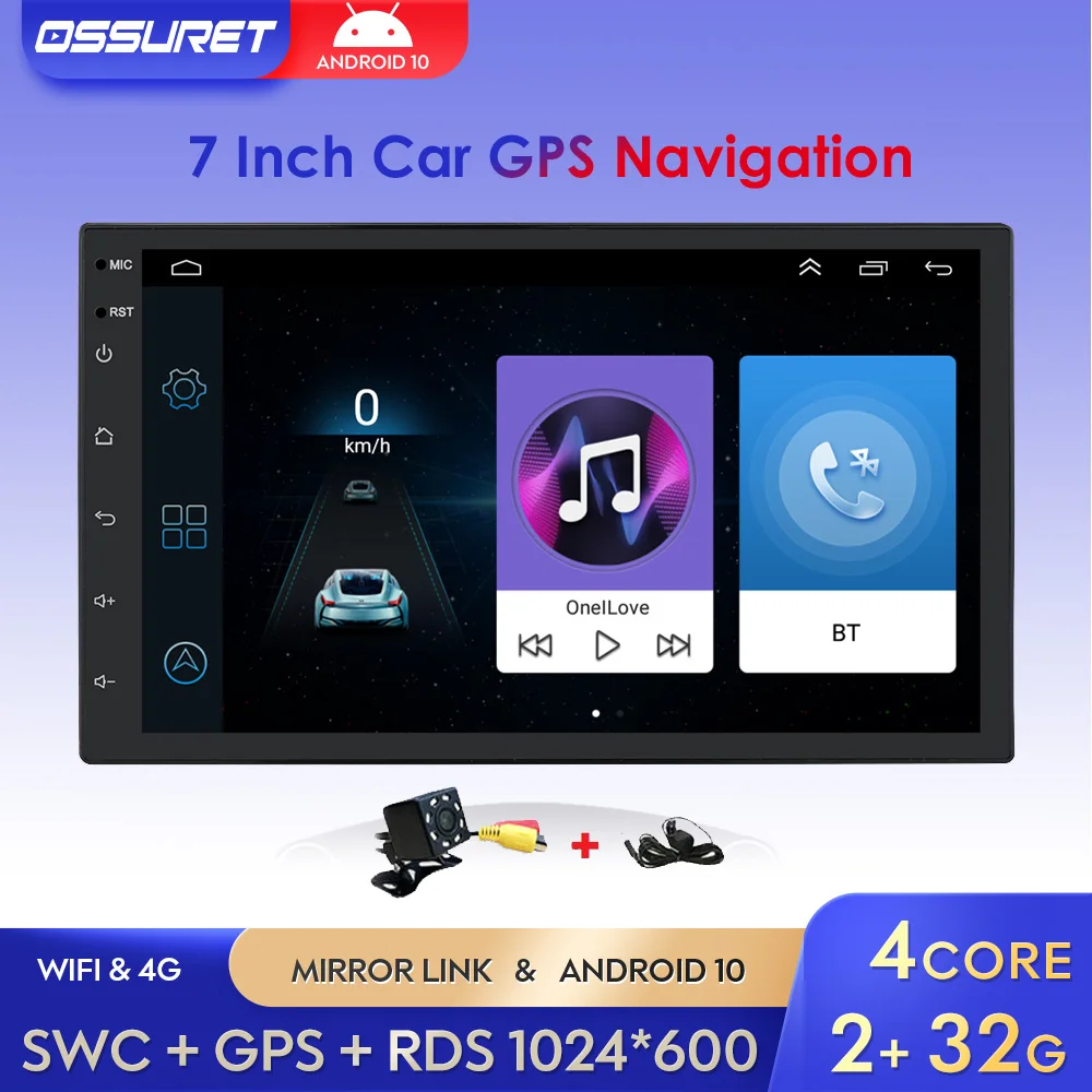 

Универсальный автомобильный радиоприемник, система на android 10, с 7 "экраном, GPS, для Nissan, TOYOTA, Honda, KIA, Hyundai, Renault, mazda, multimidia, без can-шины
