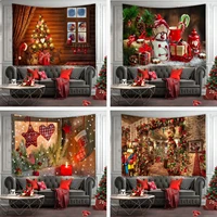 christmas tapestry decoration wall hanging for bedroom room decor merry christmas new year print blanket background