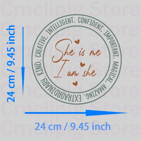 Печать SHE IS ME I AM для одежды заплатки самоклеящиеся теплопередающие виниловые