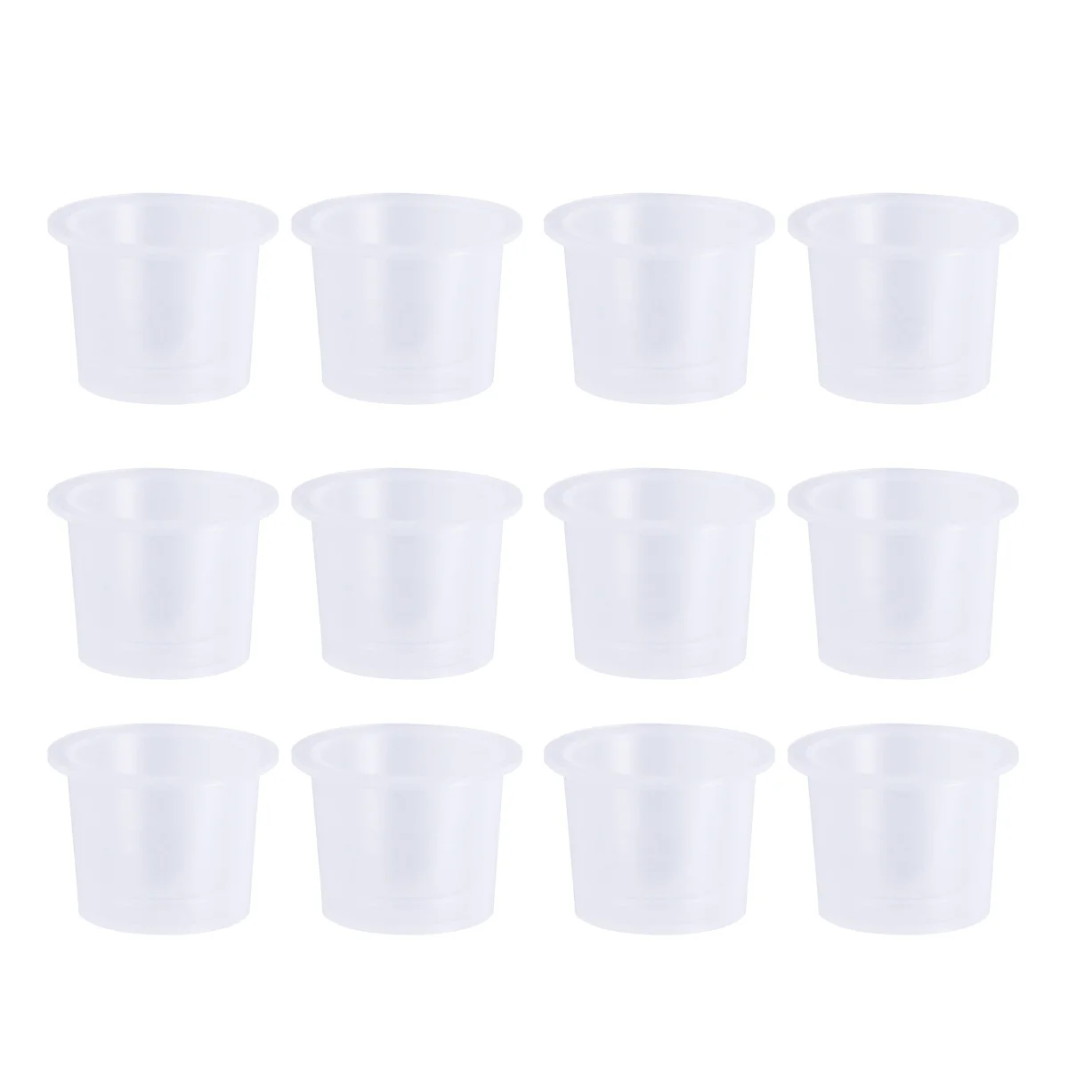 

100pcs Ink Caps Ink Cups Permanent Eyelash Makeup Tattooing Pigment Container Kits Supplies 15mm Size