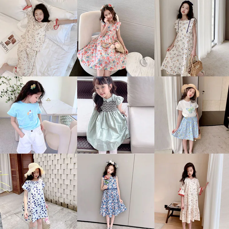 

Распродажа 2022, летние рубашки для девочек, детские футболки, короткие платья, костюм для мальчиков, шорты, брюки, платье для девочек, одежда д...