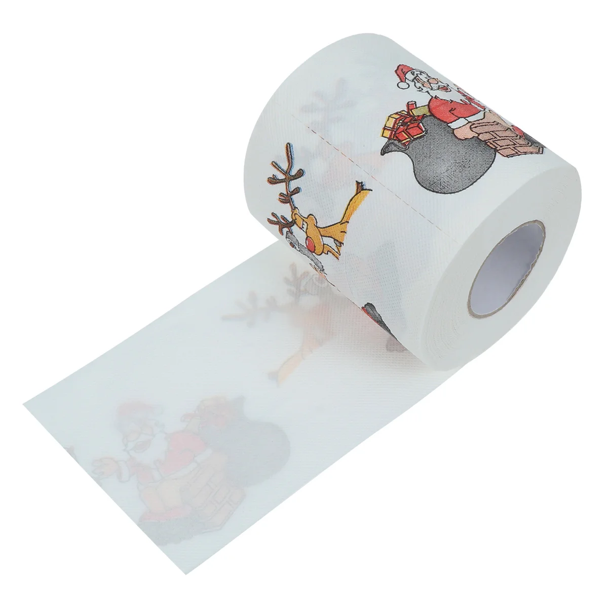 

1 pc Christmas Printed Santa and Elk Pattern Festival Cartoon Paper Towel for Kitchen