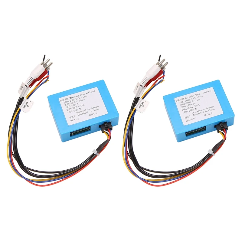 

2X Car D2B Digital Data Optical Fiber Decoder Most Box Car Radio Adapter For Mercedes Benz ML CL SL E C S CLK Class