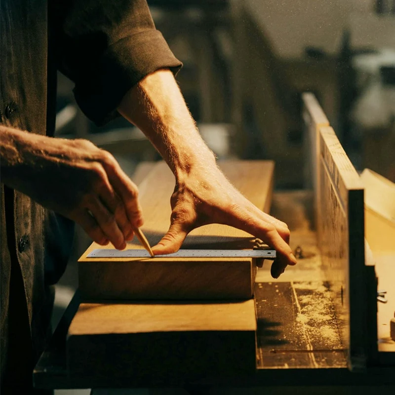 Металлическая линейка из нержавеющей стали с прямым краем 6 дюймов 12 основанием