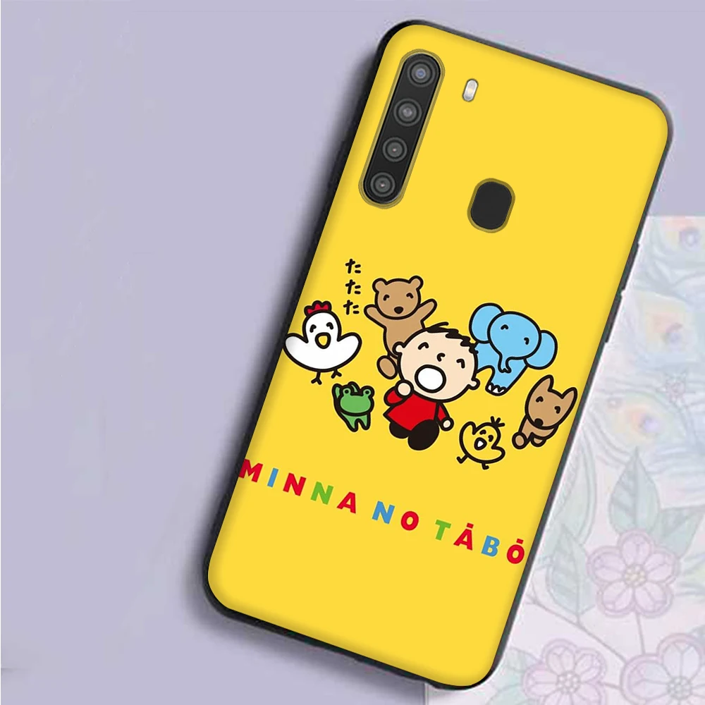 Minna No Tabo Cover for Samsung J2 Prime J4 Plus J6 Core J7 J8 S7 Edge S8 S9 Pro Black Phone Case