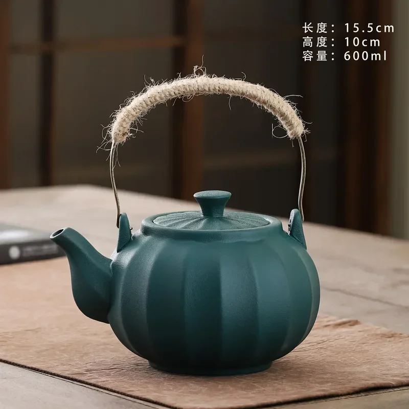 

Японский чайник, уличный портативный угольный чайник, бытовой керамический чайник, креативный чайник с тыквой, чайный сервиз, аксессуары