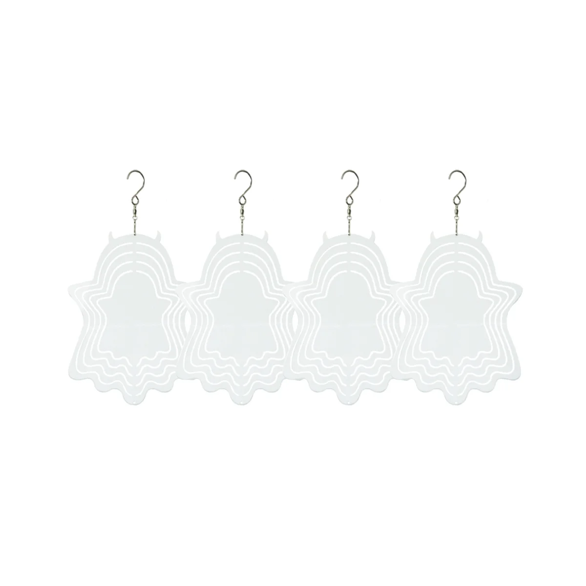 

4 Pack Sublimation Wind Spinner Blanks 3D Aluminum Metal Wind Sculpture Kinetic Spinners for Yard and Garden