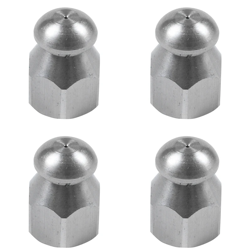 

4X Pipe Jetter Pressure Washer Drain Sewer Cleaning Pipe Jetter Rotary Nozzle 5 Jet (1/4 Inch )