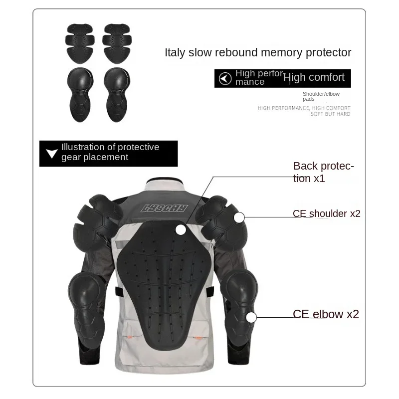 Мотоциклетная куртка Lyschy для езды по бездорожью зимняя водонепроницаемая на