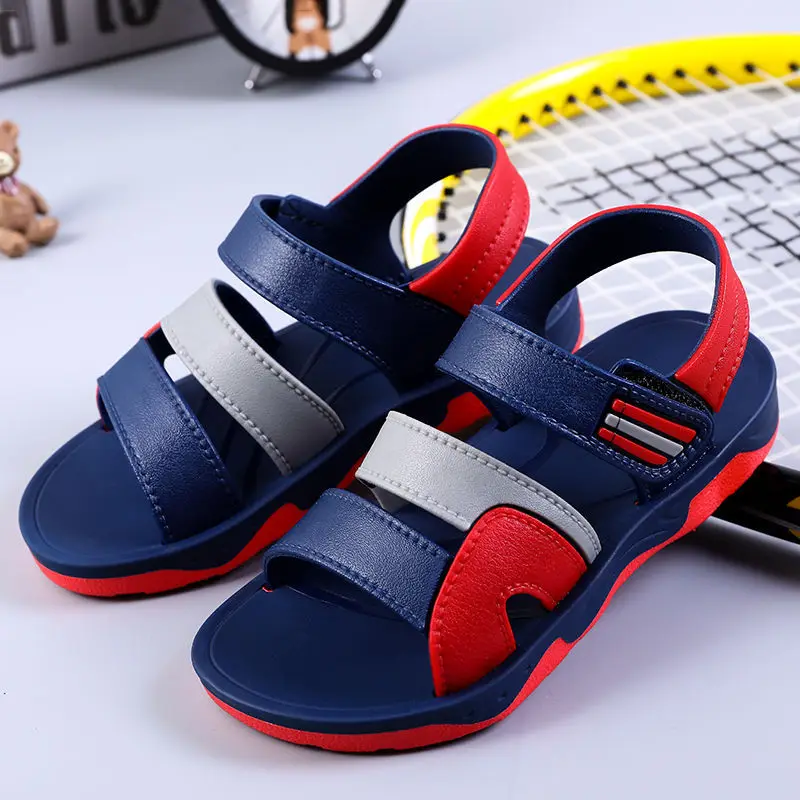 2019 New Boys Sandals for Children Beach Shoes Summer Mixed Color Non-slip Fashion Kids Sports Casual Student Leather Sandals enlarge