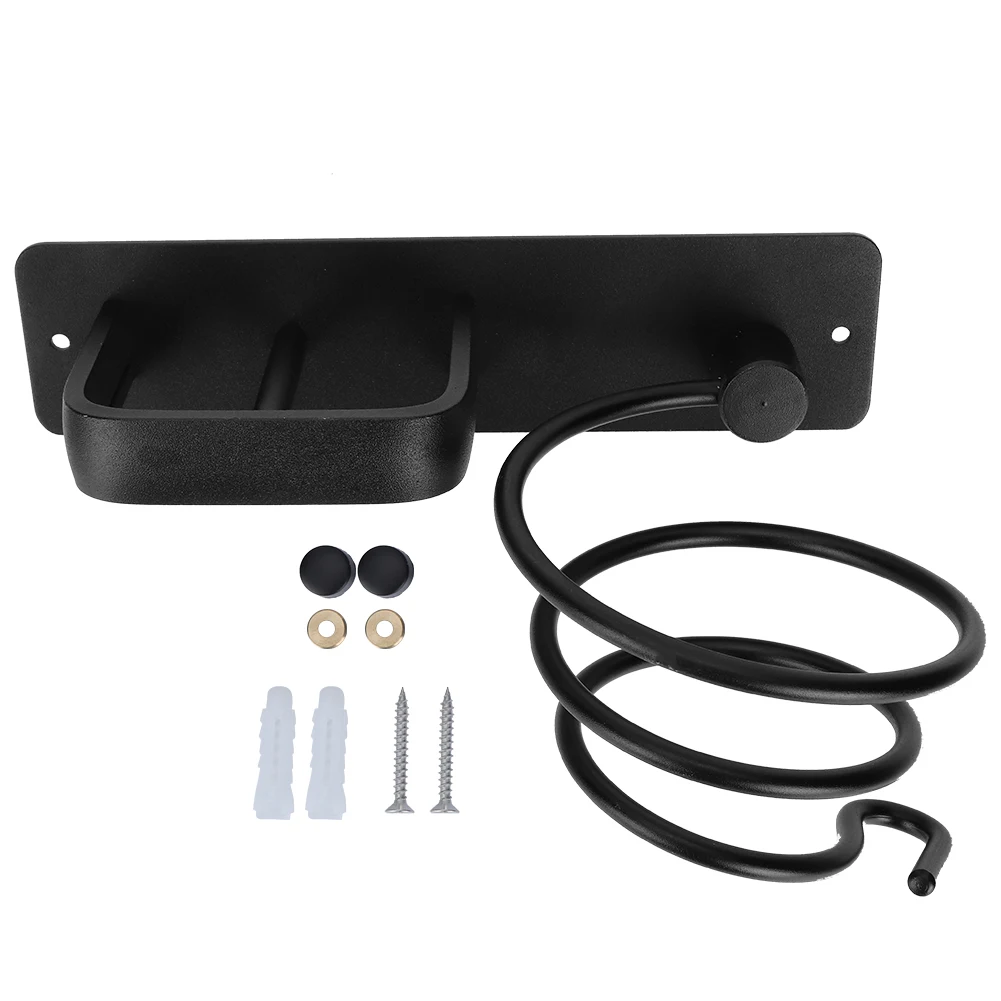 

Space Aluminum Wall Mounted Hair Dryer Holder Spiral Hair Care Tools Hanging Rack Organizer hair hair hair
