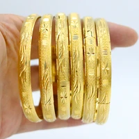 64mm wide 8mm new fashion ladies luxury gold bracelet ring set african ethiopian women dubai bracelet party wedding gift