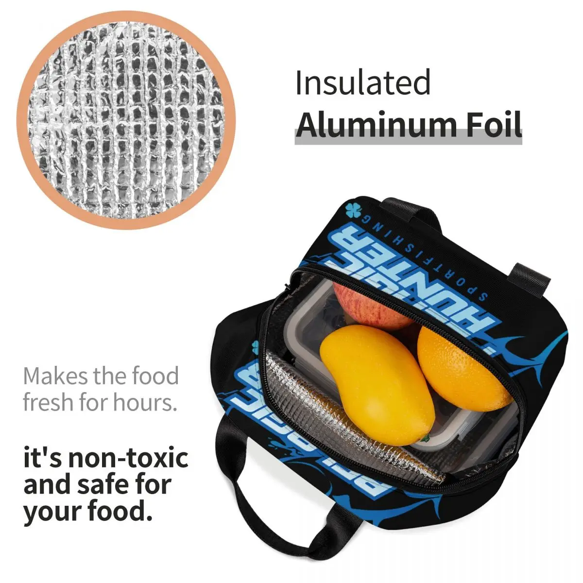 Изолированная сумка для обеда пелагической рыбалки на заказ школы офиса рыбака