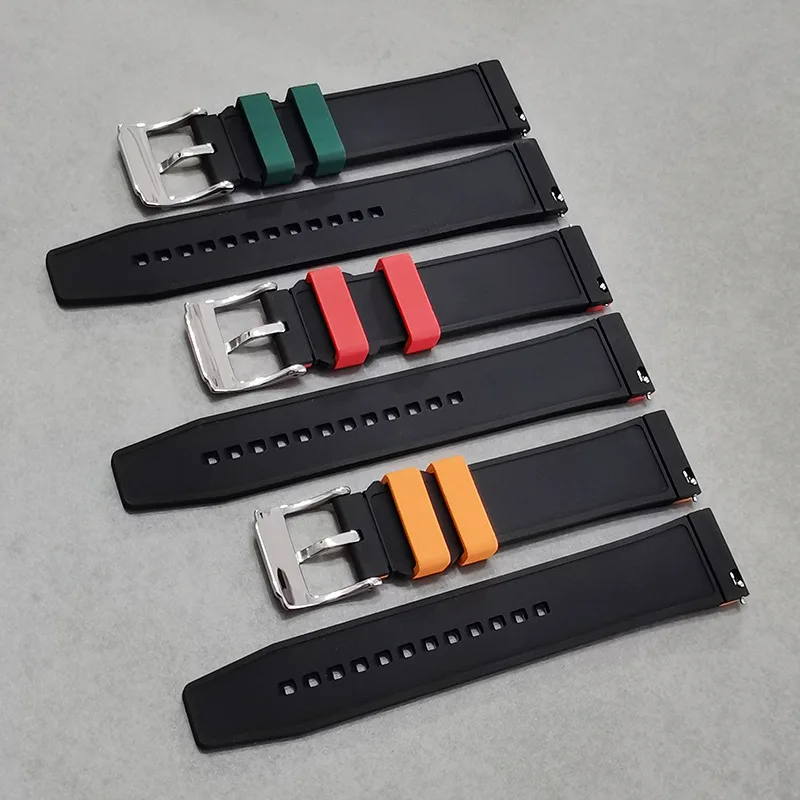 Suitable For Casio Hublot 20mm Luxury High-end FKM High-Quality Quick Disconnect Switch Fluororubber Watch Strap Bracelet enlarge