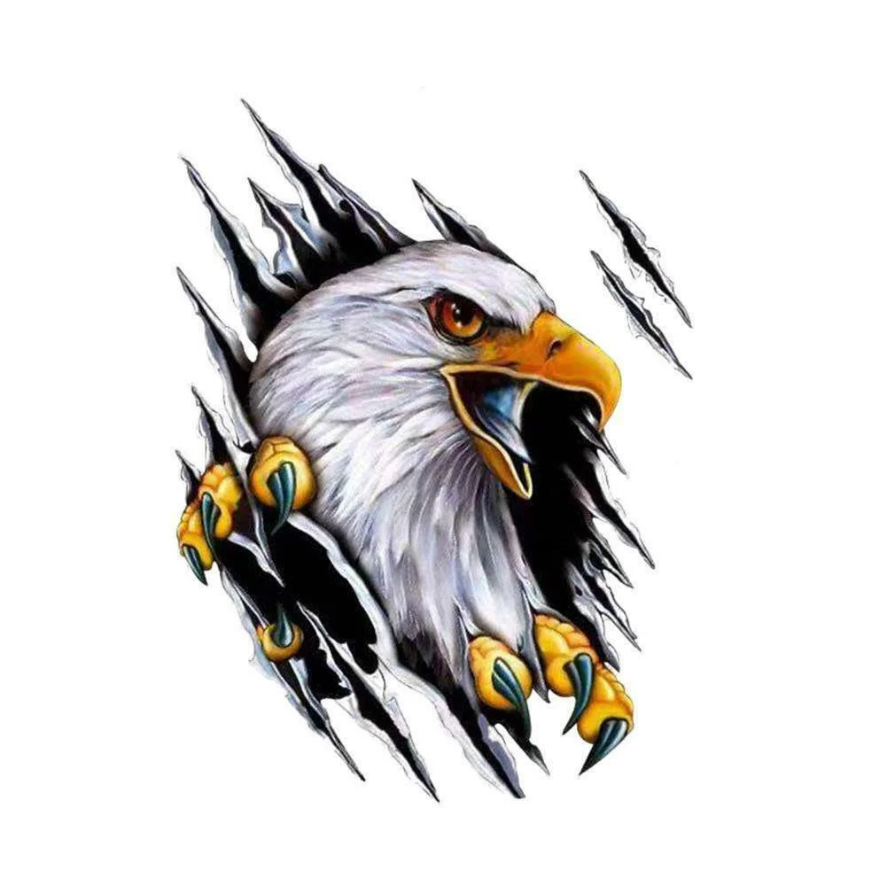 

For Car Body Decoration 3D Simulation Sticker Motorcycle Decal Eagle x 1