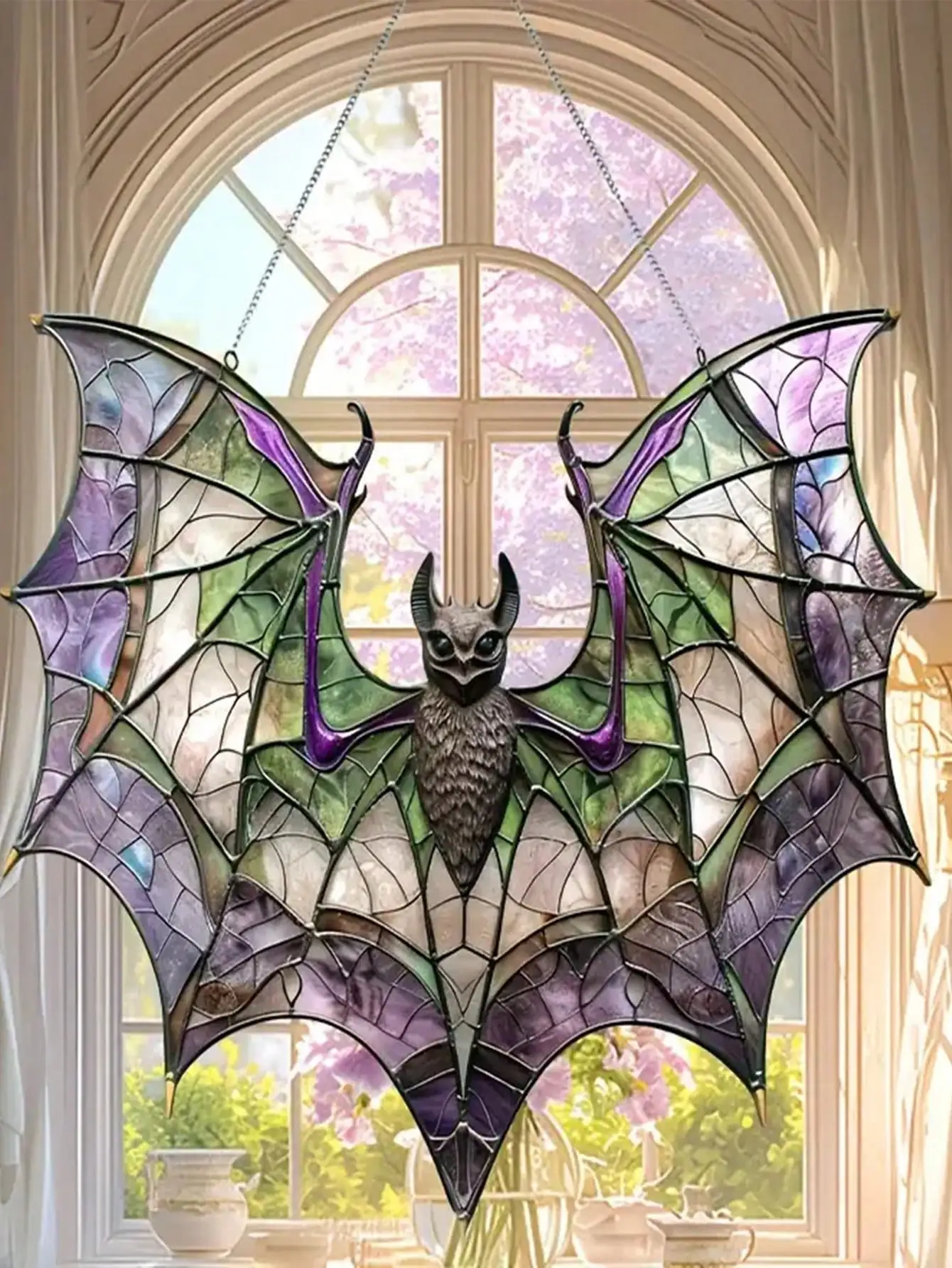 Акриловое Готическое Подвесное Украшение На Окно Летучей Мыши Из Нержавеющей