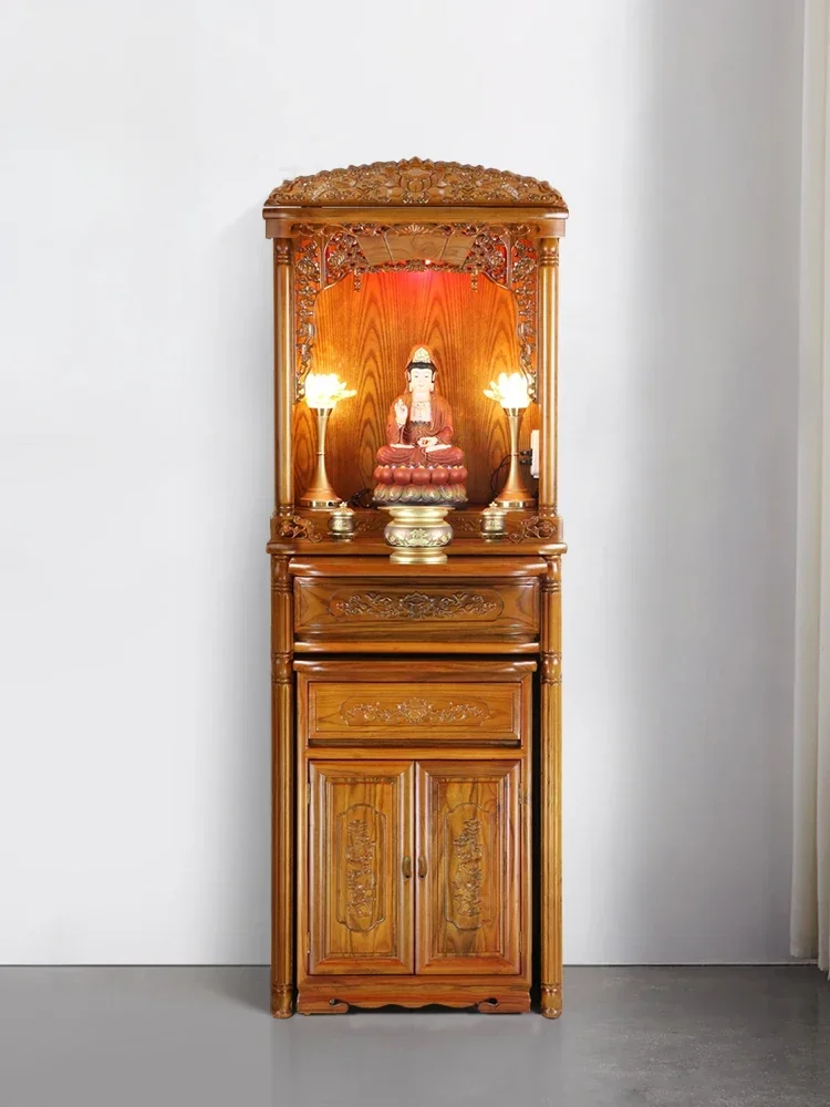 Храм Шкаф для одежды Буддийская зала Святая Будды Бог богатства Домашний алтарь