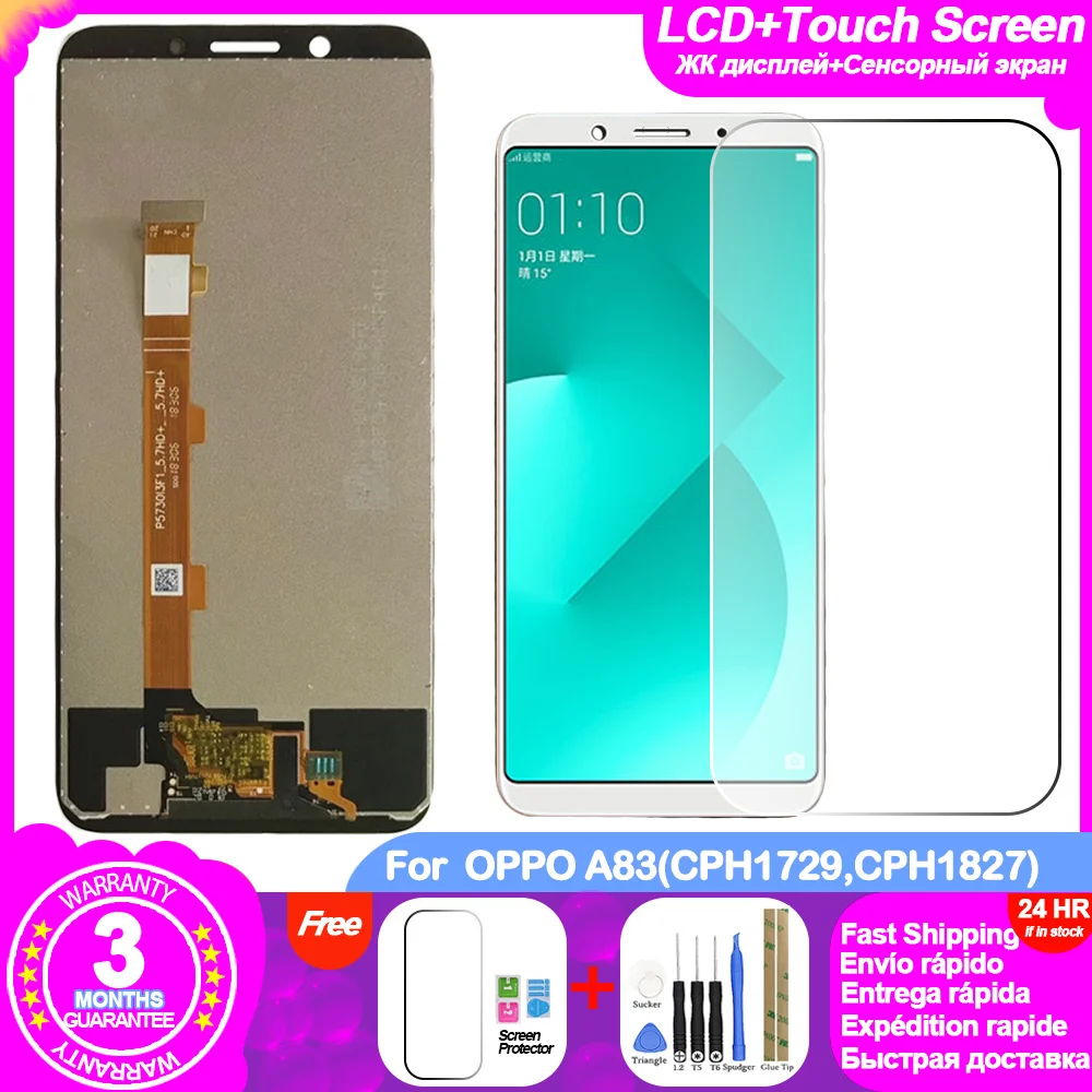 

TFT LCD для OPPO A83 CPH1729 CPH1827 5,7 "ЖК-дисплей сенсорный экран замена дигитайзер сборка