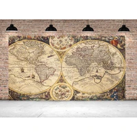 photography backdrops props physical map of the world vintage wall poster home school decoration baby background mp 17