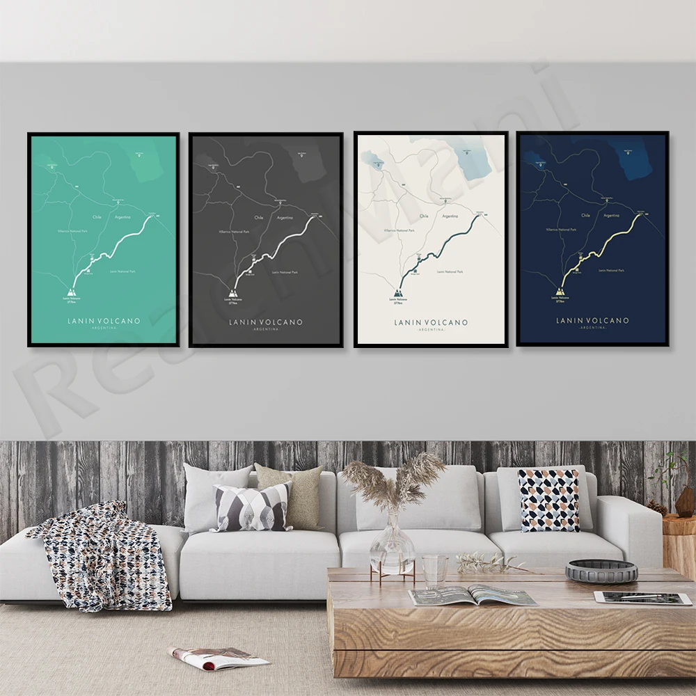 Походная карта ланина | Постер Походы Арт-карта маршрута Вспомните ваши