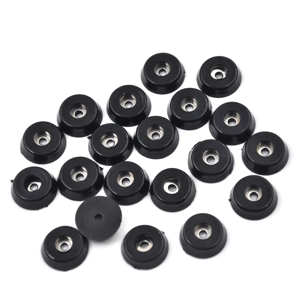 

20pcs 18x15x5mm Black Rubber Table Chair Leg Pads Floor Protector Furniture Feet Non-slip Pads