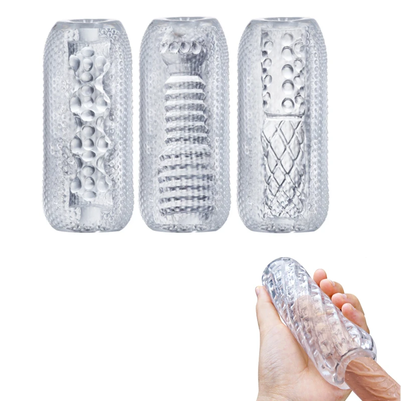 Мужской мастурбатор в виде чашки прозрачное оформление Реалистичная Вагина для