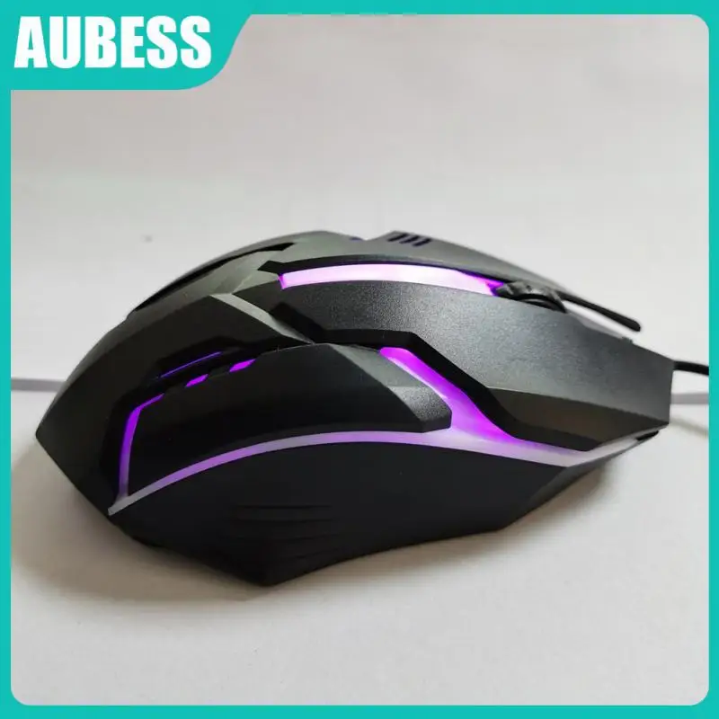 

Photoelectric Mouse Light And Smooth Usb Colorful Luminous Mouse Anti Rolling Disorder Safe And Stable Without Delay Wired Mouse