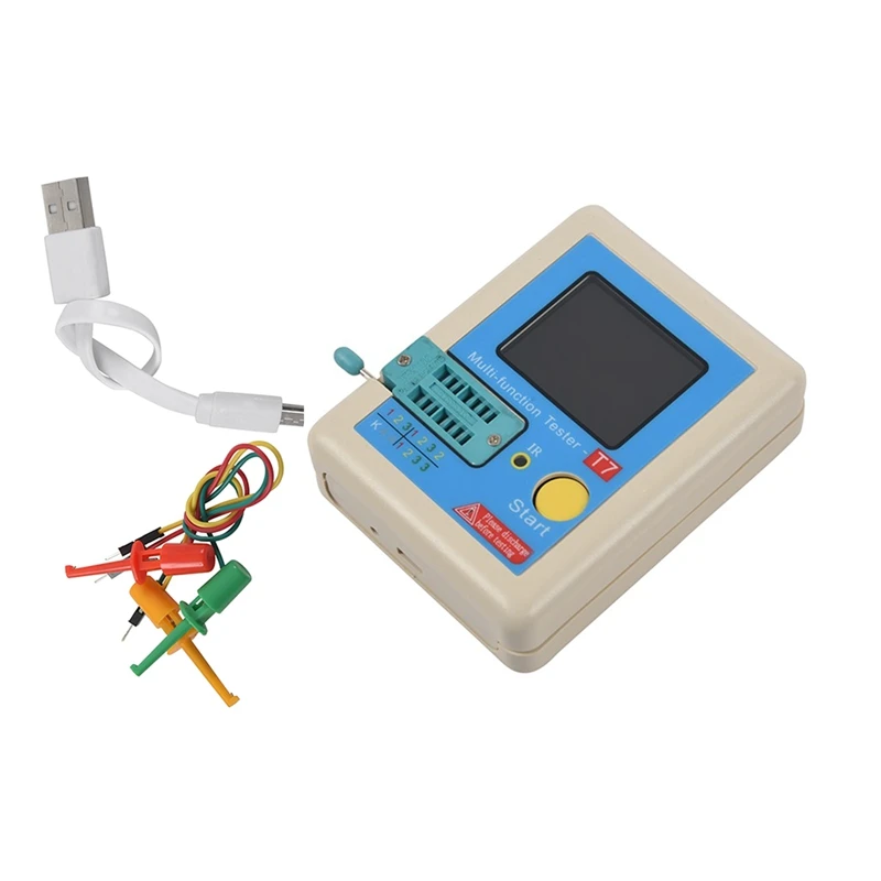 

LCR-T7 T7 тестер транзисторов TFT Диод Триод Емкость Измеритель LCR измеритель NPN PNP MOSFET ИК Многофункциональный тестер