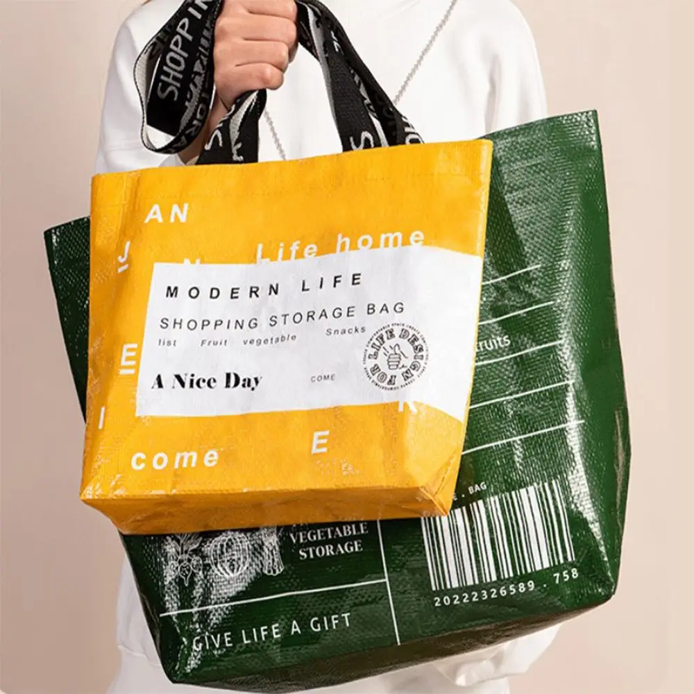 

Модная водонепроницаемая сумка на плечо из поликарбоната, персонализированная многофункциональная сумка для хранения продуктов, Экологически чистая сумка для покупок, многоразовая сумка