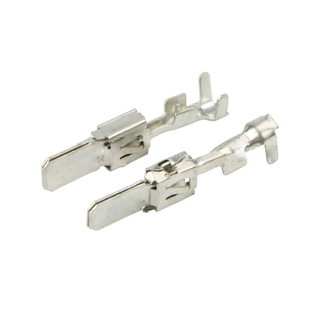 

100 шт., автомобильные клеммы 6,3 мм