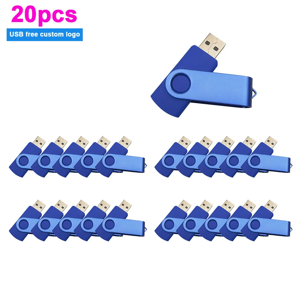 

20pcs/lot Rotable USB Flash Drive 2.0 Pen Drives 64GB 32GB 16GB 8GB 4GB Pendrive Usb Memory Stick Free Logo Photography Gifts