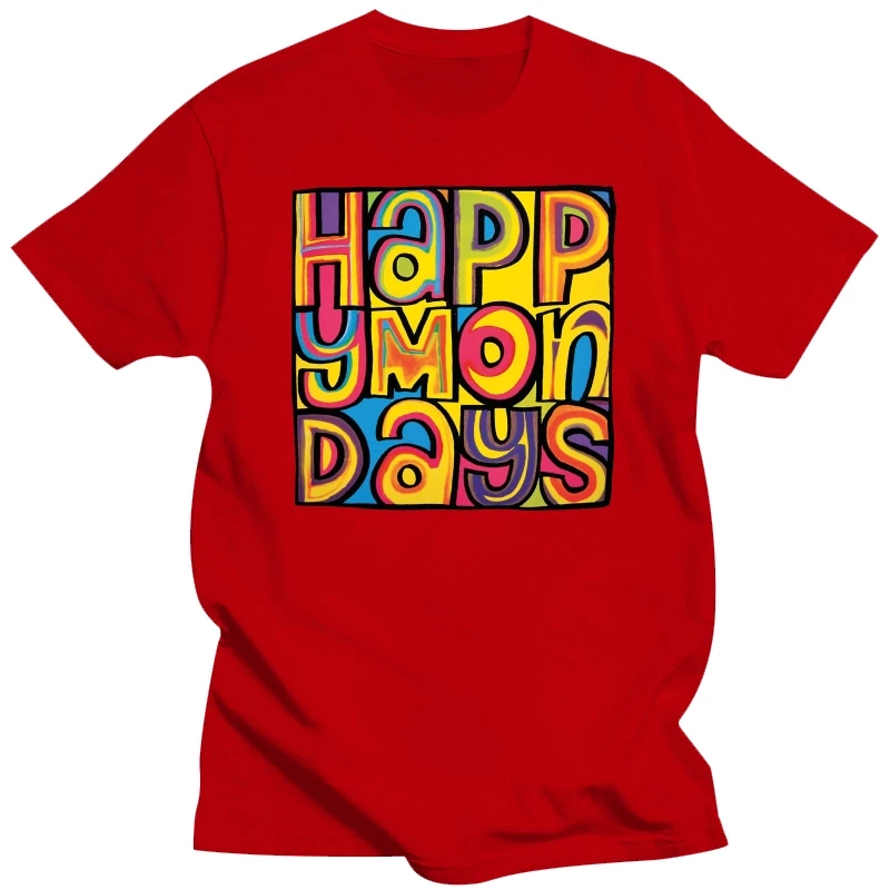 DMNTeestore Happy Mondays футболка для мужчин женщин DMN черная