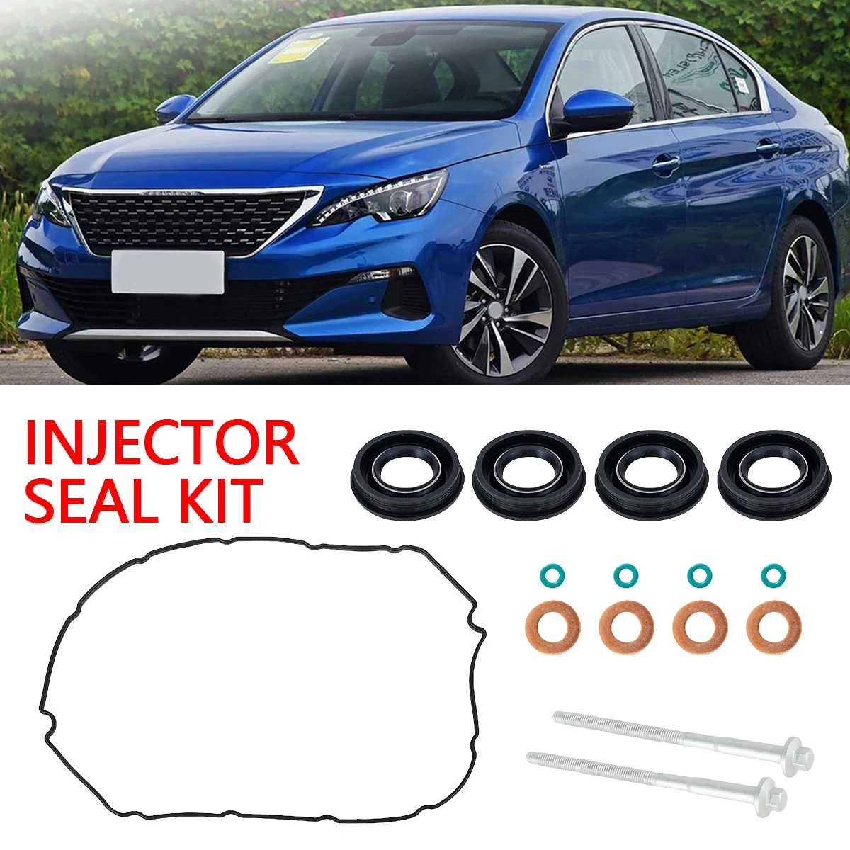 

15Pcs Fuel Injector Seal Kit Fuel Injector O-Ring Kit Durable Injector Seal Kit Premium Professional O-Ring Sealing Assortment