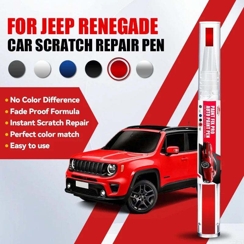 Фото Ручка для ремонта автомобильной краски для JEEP RENEGADE 2014, 2015-2026 гг., аксессуары для ремонта царапин, белый PWV, красный PRX, синий PB1, серый, фиолетовый №1