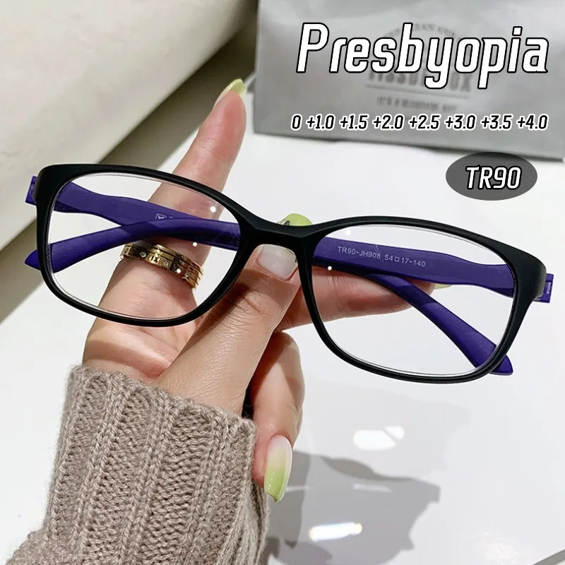 

Очки для чтения TR90, с защитой от синего света, 0-+ 4,0