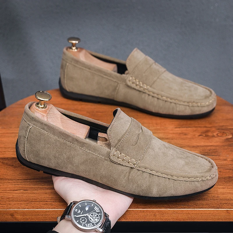 Casual Shoes Men's Flats Non-slip Driving Shoes Soft Moccasins Boat Shoes