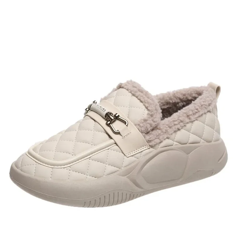 Бархатные Лоферы для женщин сезон осень-зима 2024 плоская подошва нескользящая