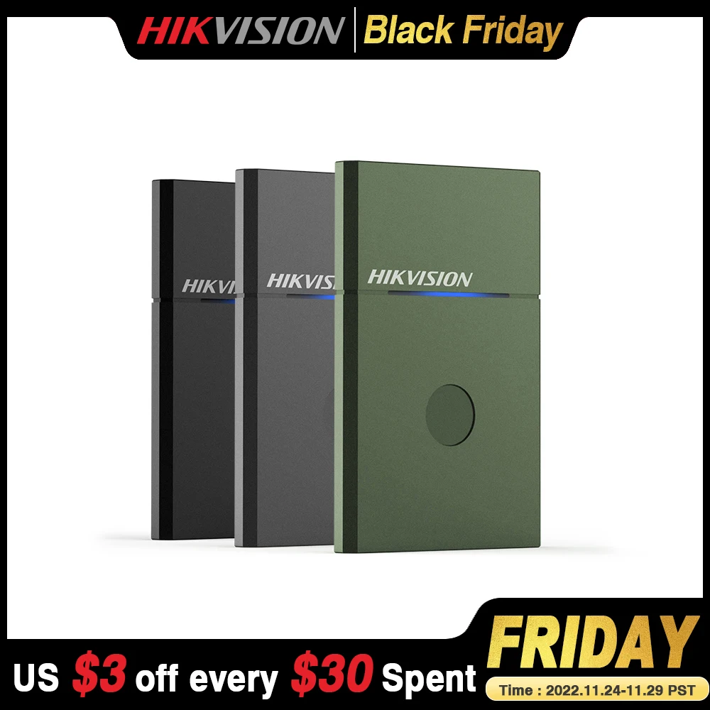 Hikvision Portable SSD 500GB External SSD Disk Drive 1000GB SSD USB3.2 Type-C Safe Fast Solid State Disk Replace HDD